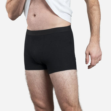 Men's Alpaca Wool Boxer Briefs: 160 Ultralight color Black