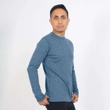 mens alpaca sweater fast drying lightweight color baby blue