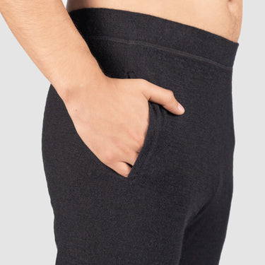 mens ecological alpaca jogging bottoms color black