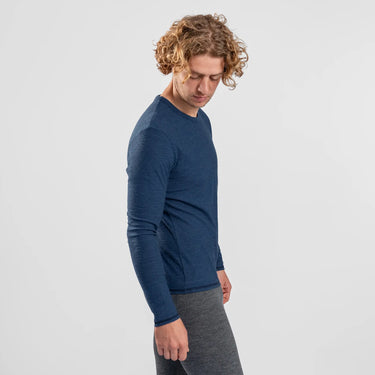 mens long sleeve casual color natural blue