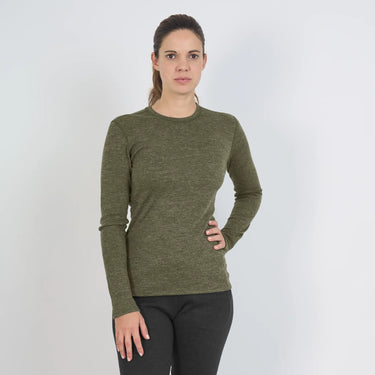 womens alpaca wool sweater ethical color green