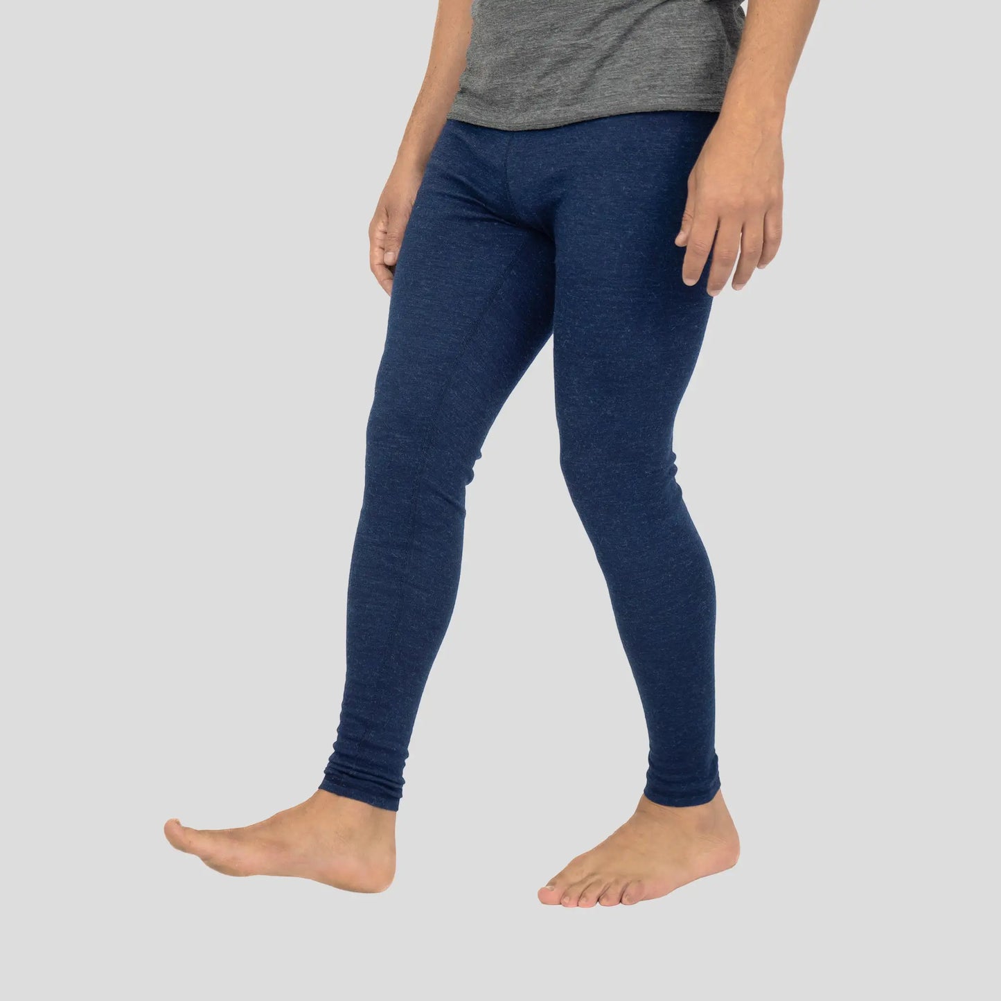 Men's Alpaca Wool Tights: 300 Lightweight color Natural Blue