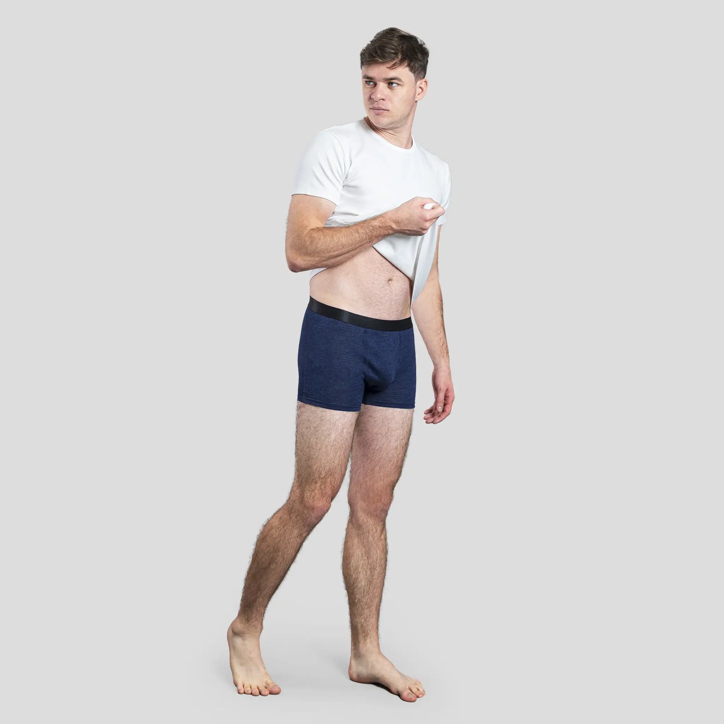 Men's Alpaca Wool Boxers: 160 Ultralight color Navy Blue