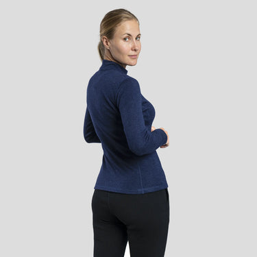 womens single origin baselayer half zip color navy blue