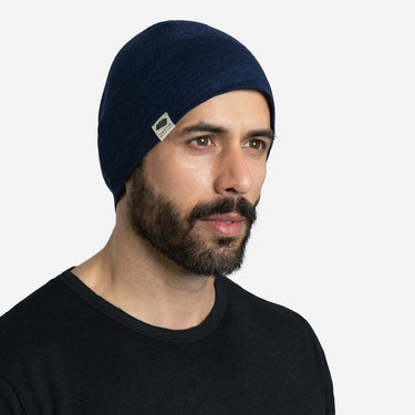 Active Comfort Alpaca Wool Beanie 160 Ultralight color navy blue