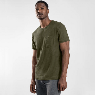 mens any activity crew pocket color green