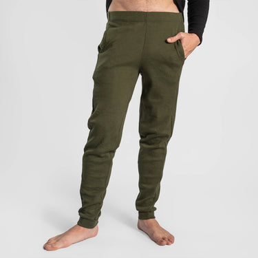 mens eco friendly sweatpants midweight color green
