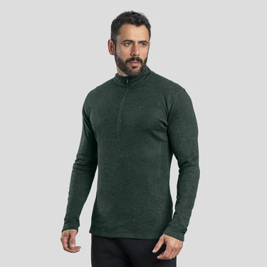 mens low impact dye baselayer half zip color dark teal