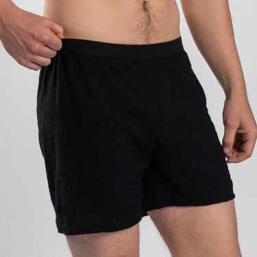 mens natural fiber relax boxer color black