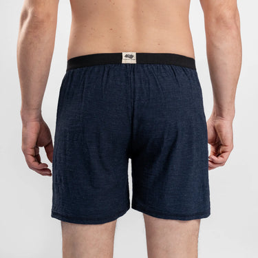 mens plastic free relax boxer color navy blue