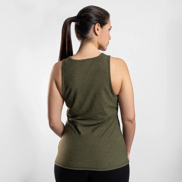 womens natural product running tank top ultralight color green