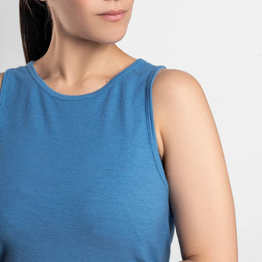 womens soft pima crop running tank top ultralight color baby blue