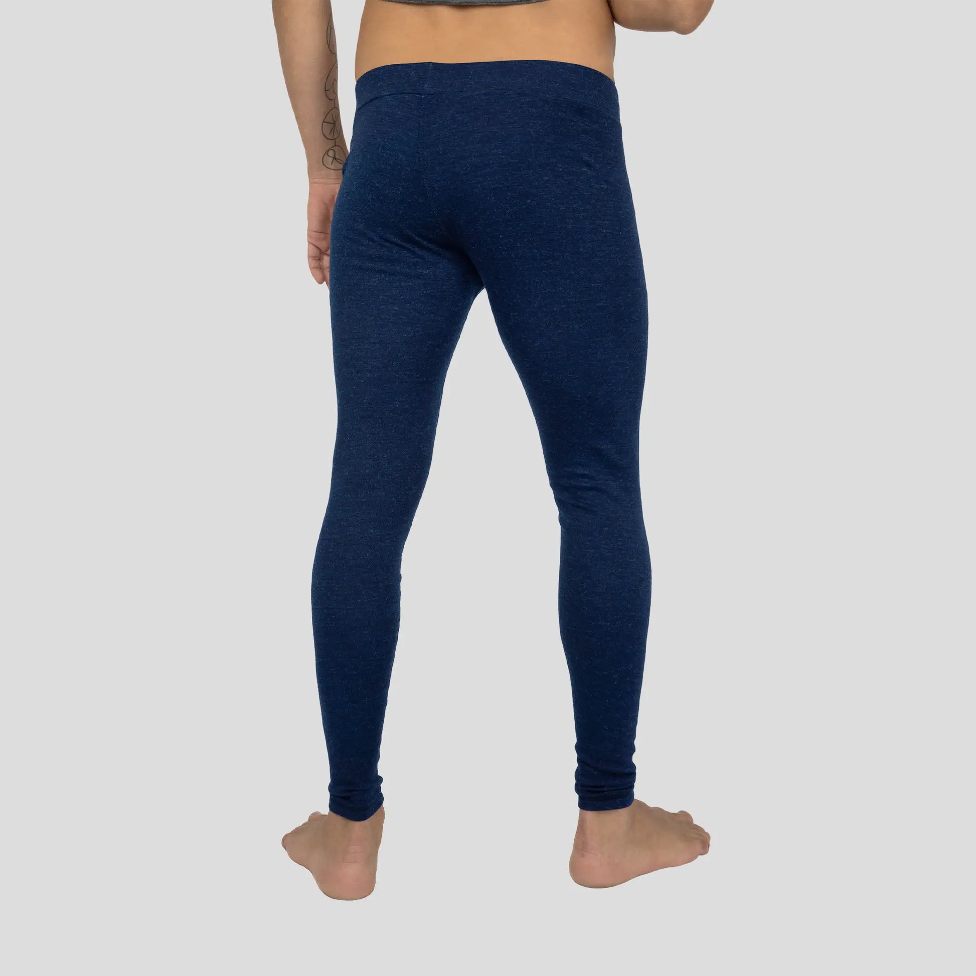 Men's Alpaca Wool Tights: 300 Lightweight color Natural Blue