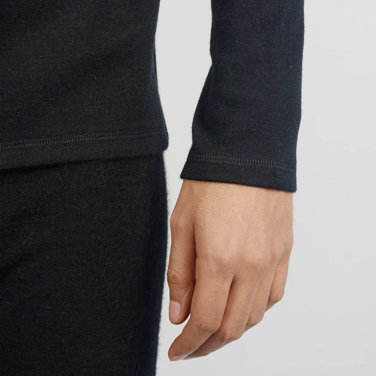 mens alpaca sweater warmest lightweight color black