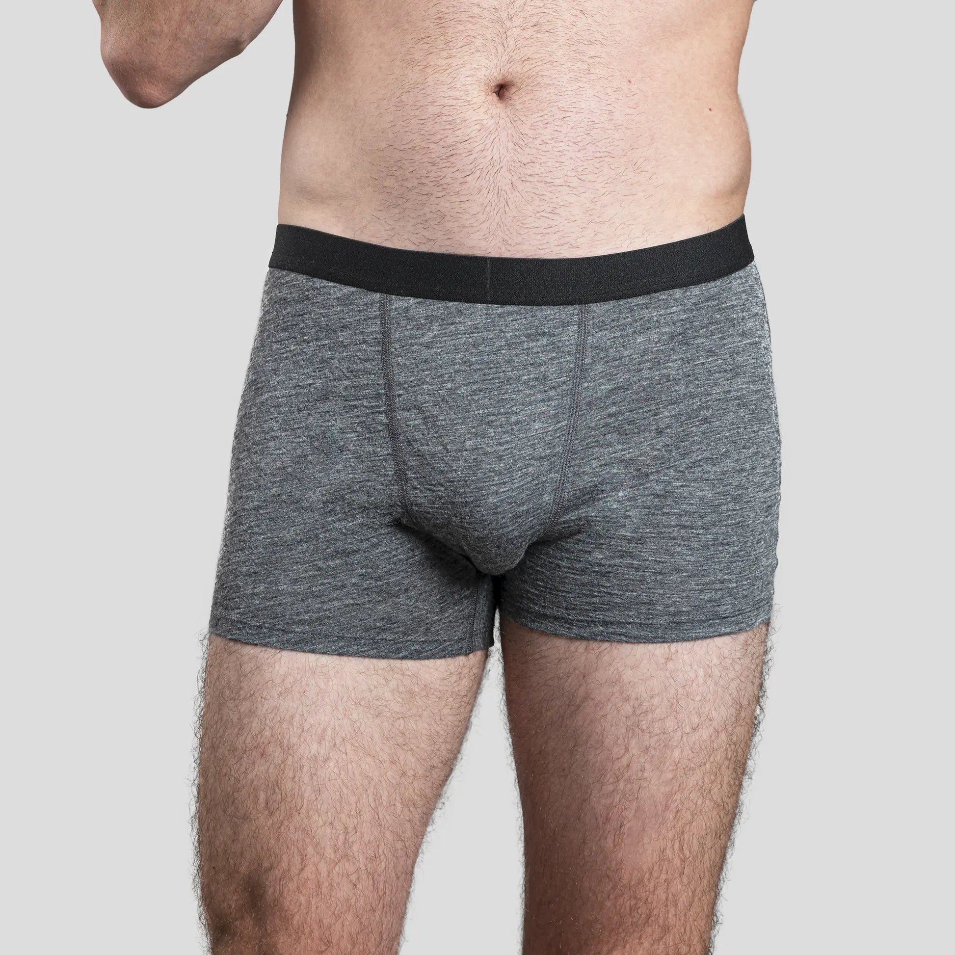 Men's Alpaca Wool Boxers: 160 Ultralight color Gray